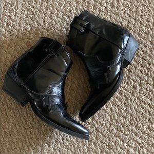 Black cowboy booties